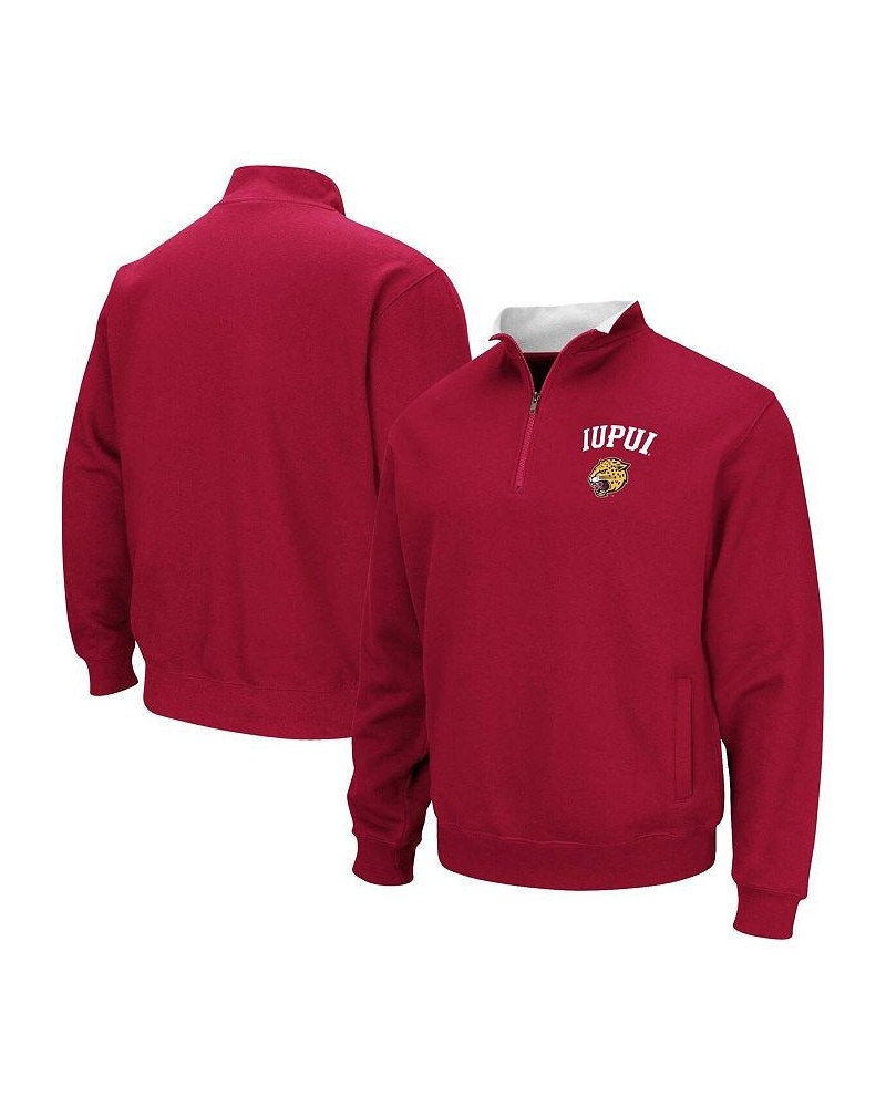 Men's Crimson IUPUI Jaguars Tortugas Quarter-Zip Sweatshirt $26.40 Sweatshirt