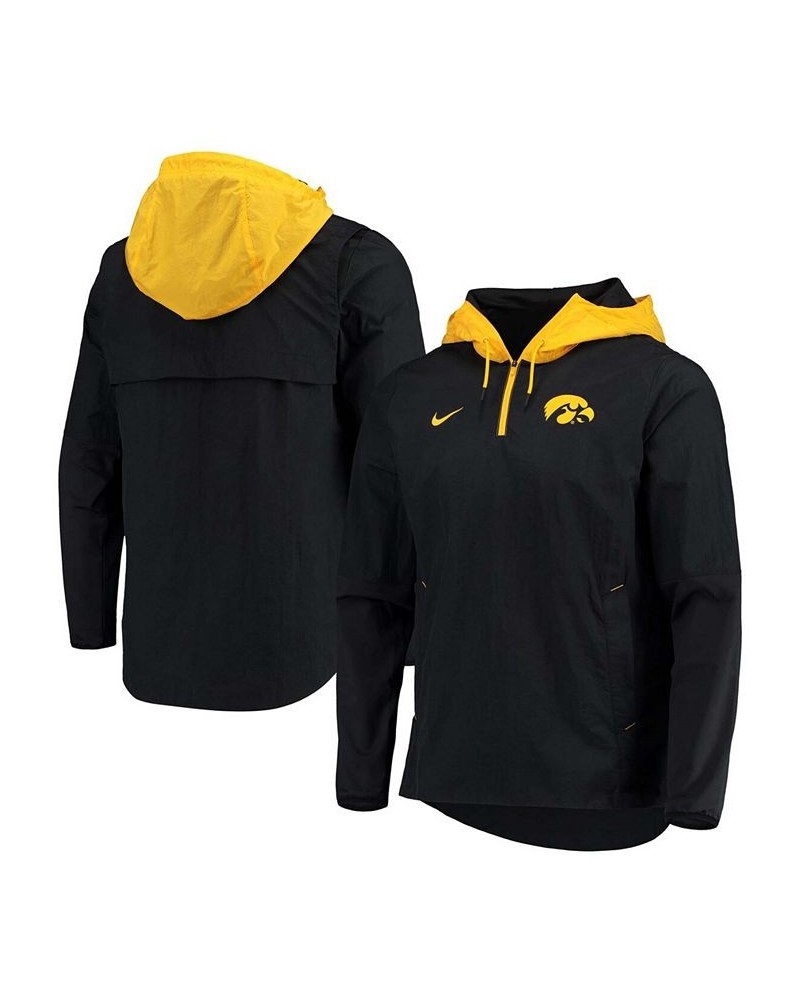 Men's Black, Gold Iowa Hawkeyes Player Quarter-Zip Jacket $55.00 Jackets