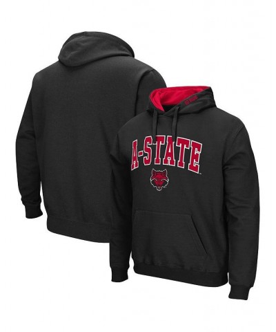 Men's Black Arkansas State Red Wolves Arch and Logo Pullover Hoodie $24.07 Sweatshirt