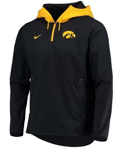 Men's Black, Gold Iowa Hawkeyes Player Quarter-Zip Jacket $55.00 Jackets