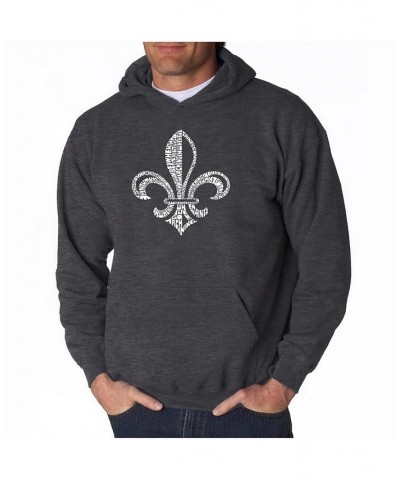 Men's Word Art Hoodie - When the Saints Go Marching in Gray $28.80 Sweatshirt