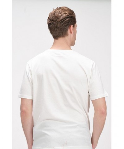 Men's Modern Print Fitted Palms T-shirt Tan/Beige $36.40 T-Shirts