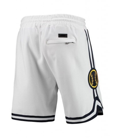 Men's White Milwaukee Brewers Team Logo Shorts $44.00 Shorts