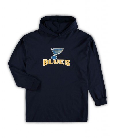 Men's Navy St. Louis Blues Big and Tall Pullover Hoodie and Joggers Sleep Set $42.75 Pajama