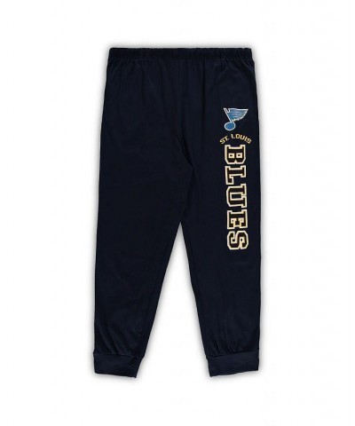 Men's Navy St. Louis Blues Big and Tall Pullover Hoodie and Joggers Sleep Set $42.75 Pajama