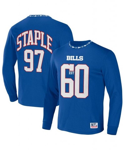 Men's NFL X Staple Royal Buffalo Bills Core Long Sleeve Jersey Style T-shirt $24.43 T-Shirts