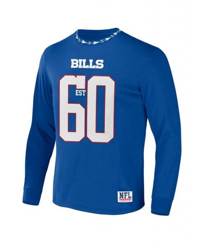 Men's NFL X Staple Royal Buffalo Bills Core Long Sleeve Jersey Style T-shirt $24.43 T-Shirts