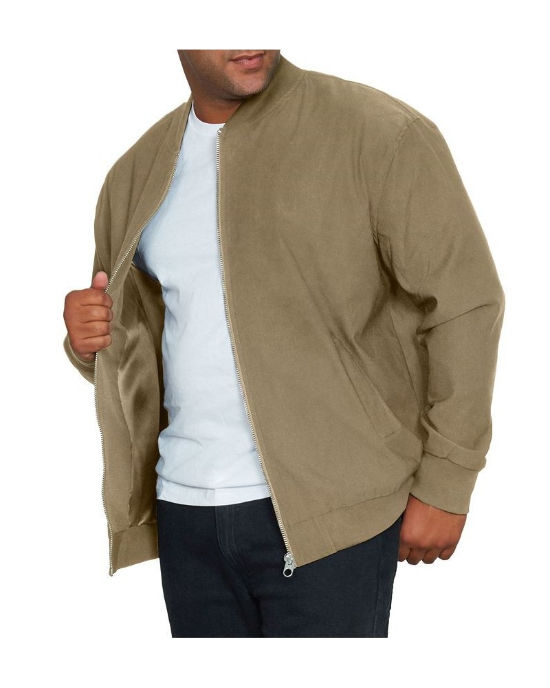 Mvp Collections Men's Big and Tall Bomber Jacket Tan/Beige $91.08 Jackets