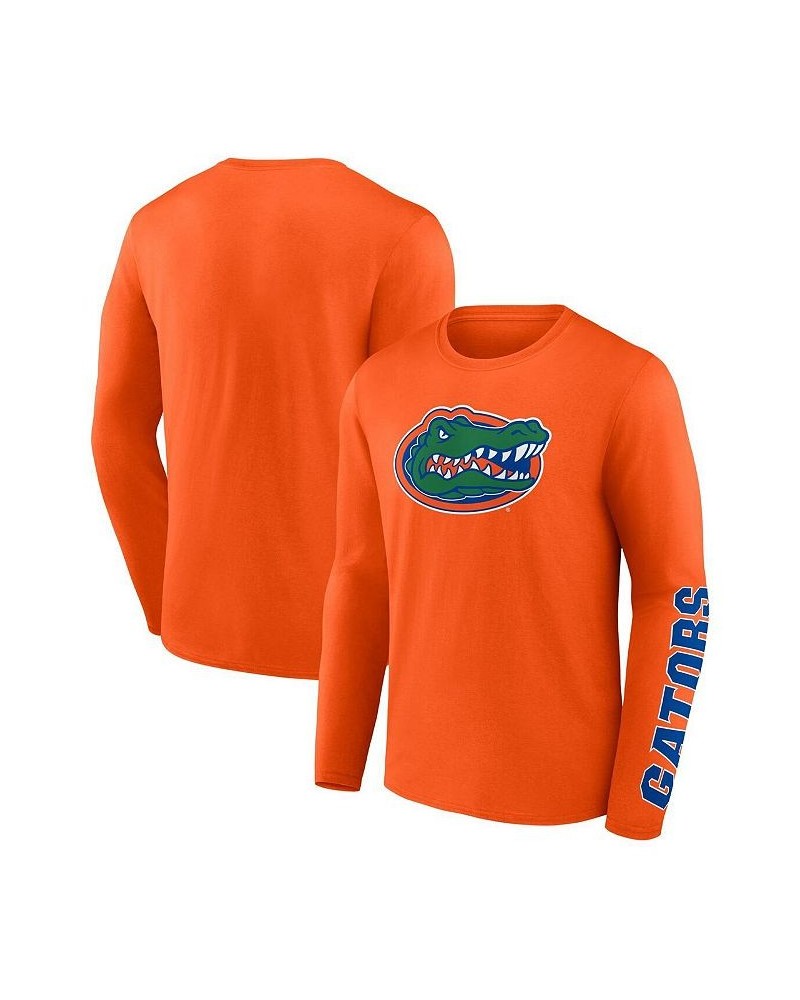 Men's Branded Orange Florida Gators Double Time 2-Hit Long Sleeve T-shirt $20.70 T-Shirts