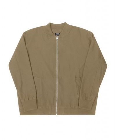 Mvp Collections Men's Big and Tall Bomber Jacket Tan/Beige $91.08 Jackets