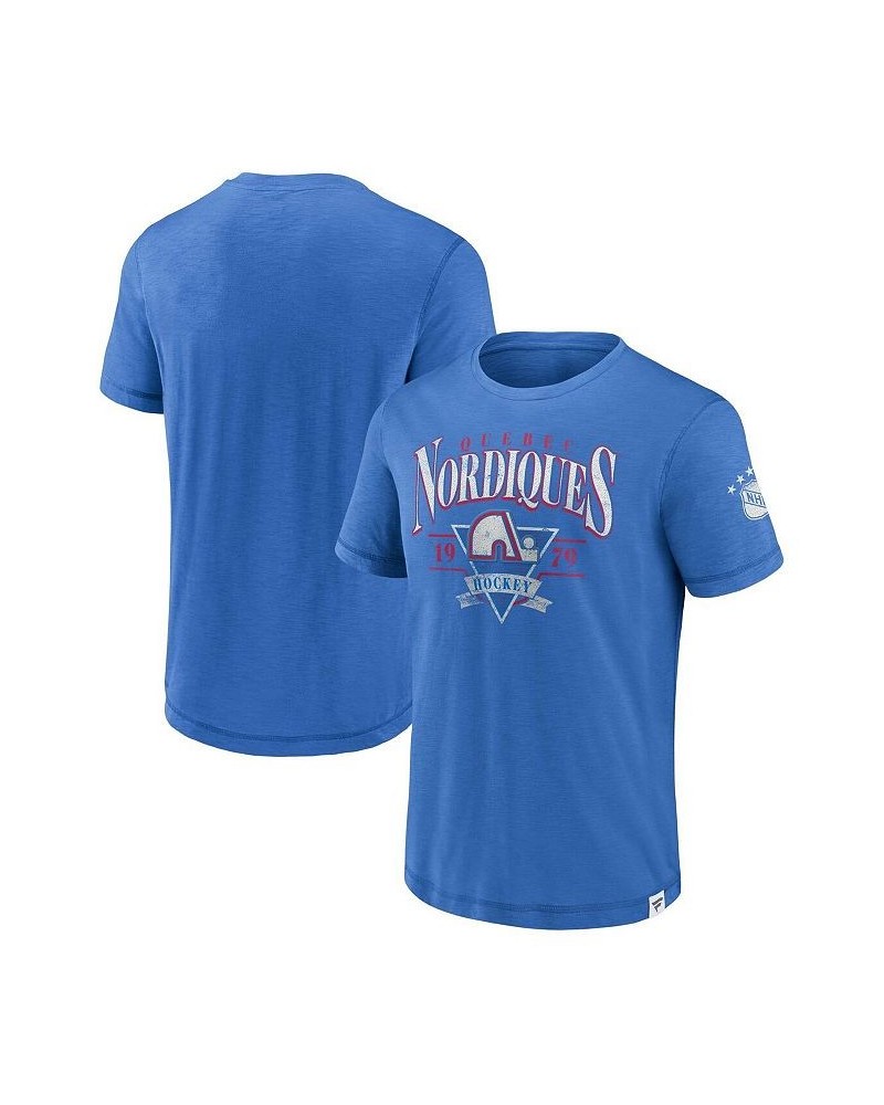 Men's Branded Blue Quebec Nordiques Elusive Slub T-shirt $22.94 T-Shirts