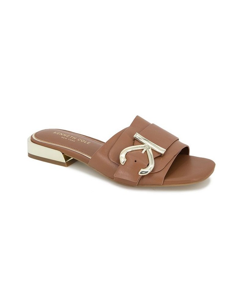 Women's Irene Flat Sandals Brown $39.99 Shoes