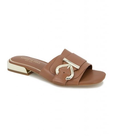 Women's Irene Flat Sandals Brown $39.99 Shoes