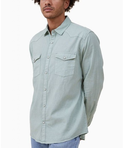 Men's Dallas Long Sleeve Shirt Green $33.60 Shirts