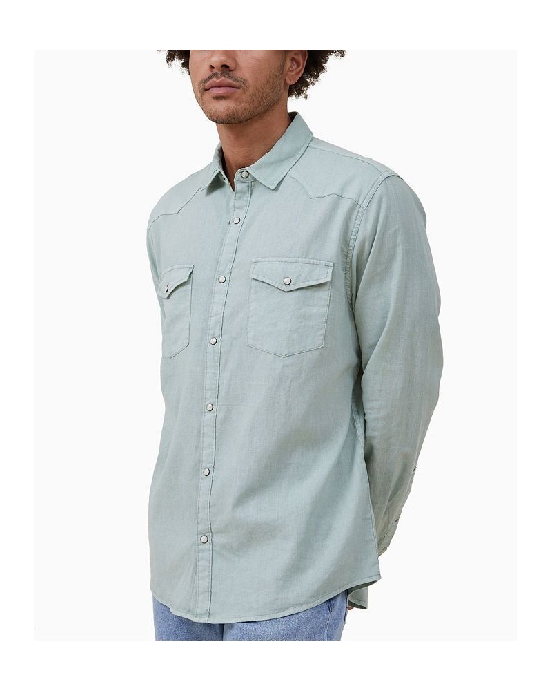 Men's Dallas Long Sleeve Shirt Green $33.60 Shirts