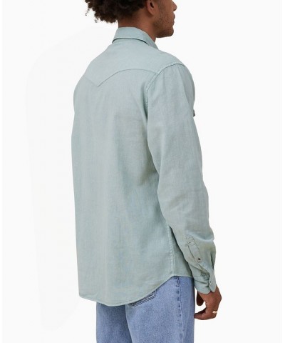 Men's Dallas Long Sleeve Shirt Green $33.60 Shirts