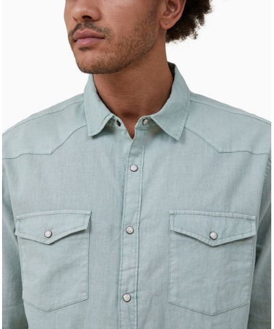 Men's Dallas Long Sleeve Shirt Green $33.60 Shirts