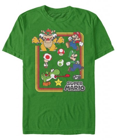 Nintendo Men's Super Mario Retro Group Playing Short Sleeve T-Shirt Green $18.54 T-Shirts