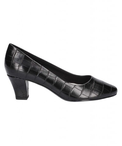 Women's Ballari Pumps Black Croco $30.10 Shoes