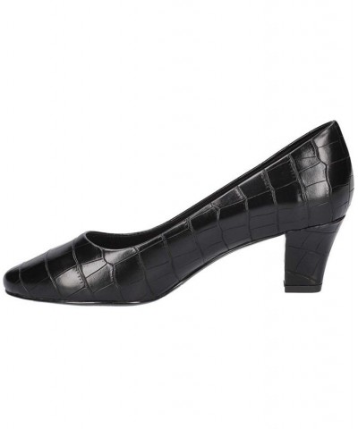 Women's Ballari Pumps Black Croco $30.10 Shoes