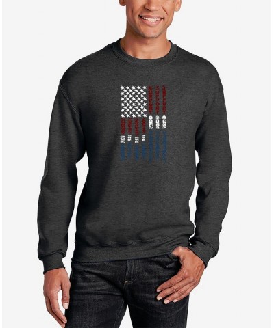 Men's Support Our Troops Word Art Crew Neck Sweatshirt Gray $25.00 Sweatshirt