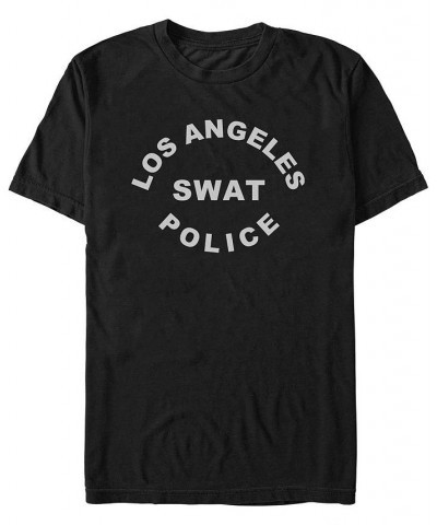 Men's LAPD Swat Arched Divisional Short Sleeve T-shirt Black $17.84 T-Shirts