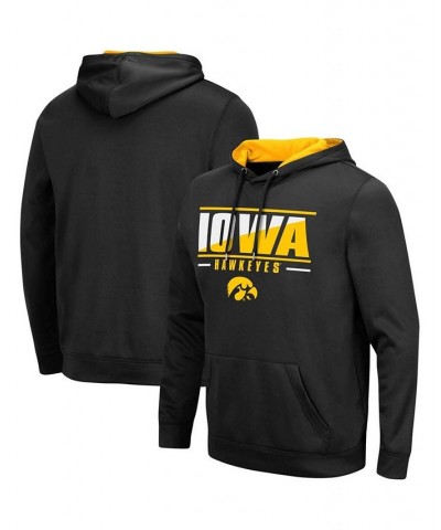 Men's Black Iowa Hawkeyes Slash Stack 2.0 Pullover Hoodie $33.79 Sweatshirt