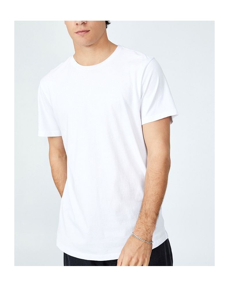 Men's Organic Longline T-shirt White $17.99 T-Shirts