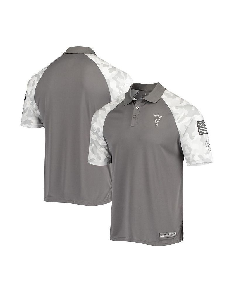 Men's Gray, Camo Arizona State Sun Devils OHT Military-Inspired Appreciation Raglan Zoomie Polo Shirt $26.78 Polo Shirts