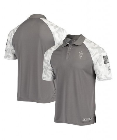 Men's Gray, Camo Arizona State Sun Devils OHT Military-Inspired Appreciation Raglan Zoomie Polo Shirt $26.78 Polo Shirts