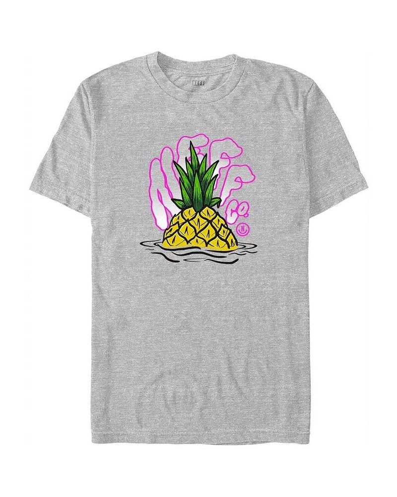 Men's NEFF Pineapple Paradise Short Sleeve T-shirt Gray $18.89 T-Shirts