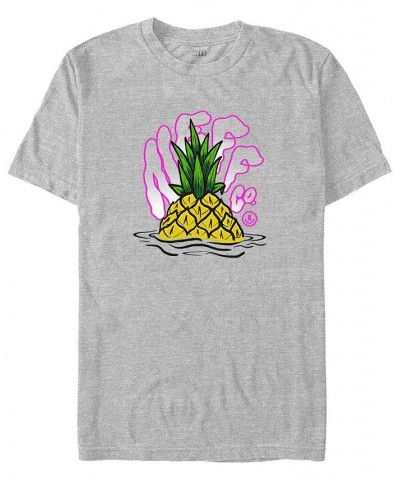 Men's NEFF Pineapple Paradise Short Sleeve T-shirt Gray $18.89 T-Shirts