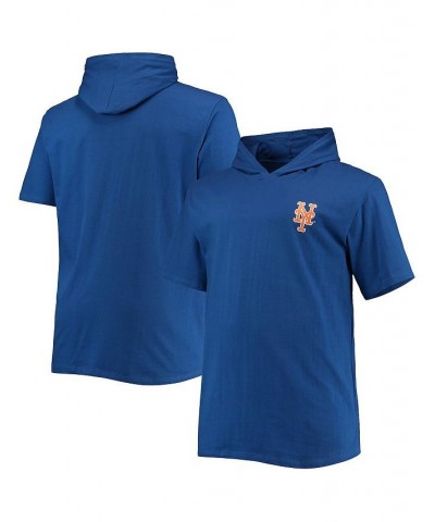 Men's Royal New York Mets Big and Tall Jersey Short Sleeve Pullover Hoodie T-shirt $25.80 T-Shirts