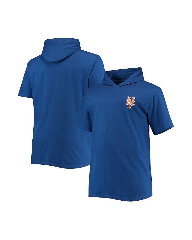 Men's Royal New York Mets Big and Tall Jersey Short Sleeve Pullover Hoodie T-shirt $25.80 T-Shirts