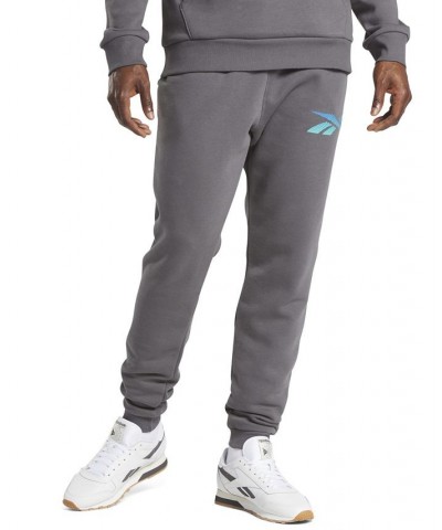 Men's Identity Logo Fleece Jogger Pants Gray $19.61 Pants