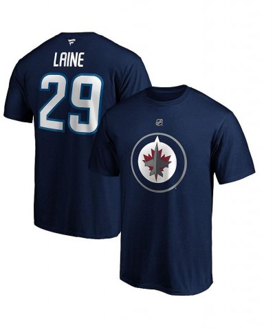 Men's Branded Patrik Laine Navy Winnipeg Jets Team Authentic Stack Name and Number T-shirt $15.54 T-Shirts