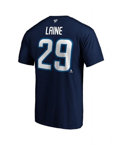 Men's Branded Patrik Laine Navy Winnipeg Jets Team Authentic Stack Name and Number T-shirt $15.54 T-Shirts