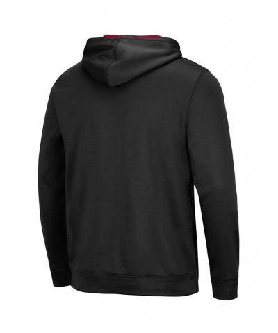 Men's Black Nebraska Huskers Slash Stack 2.0 Pullover Hoodie $33.79 Sweatshirt