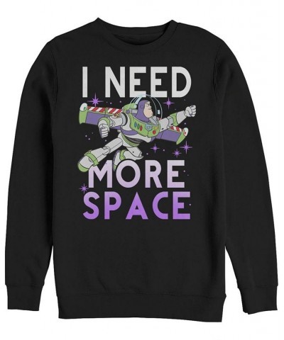 Disney Pixar Men's Toy Story Buzz Lightyear I Need More Space, Crewneck Fleece Black $30.79 Sweatshirt