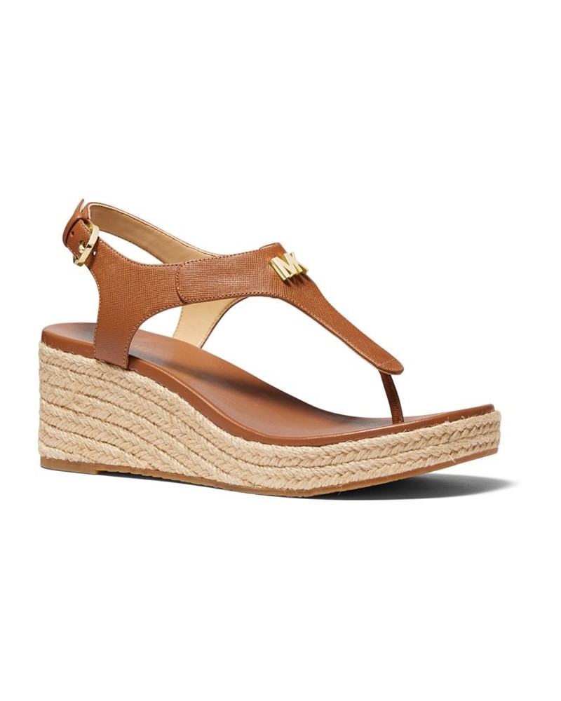 Women's Laney Thong Espadrille Sandals Brown $53.55 Shoes