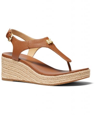 Women's Laney Thong Espadrille Sandals Brown $53.55 Shoes