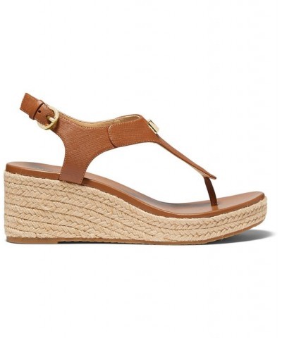 Women's Laney Thong Espadrille Sandals Brown $53.55 Shoes