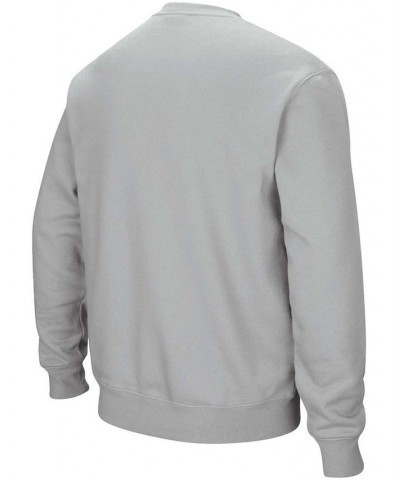 Men's Gray Harvard Crimson Team Arch Logo Tackle Twill Pullover Sweatshirt $21.15 Sweatshirt