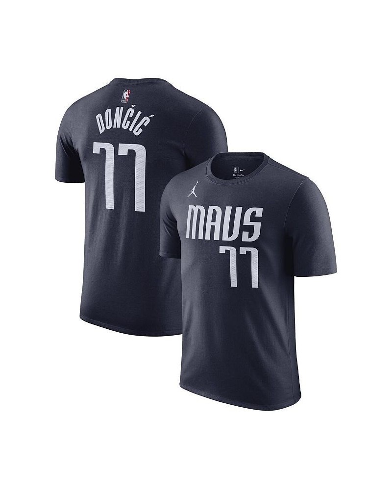 Men's Brand Luka Doncic Navy Dallas Mavericks 2022/23 Statement Edition Name and Number T-Shirt $18.00 T-Shirts