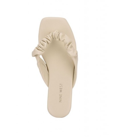 Women's Daxx Flat Thong Sandals Tan/Beige $31.86 Shoes