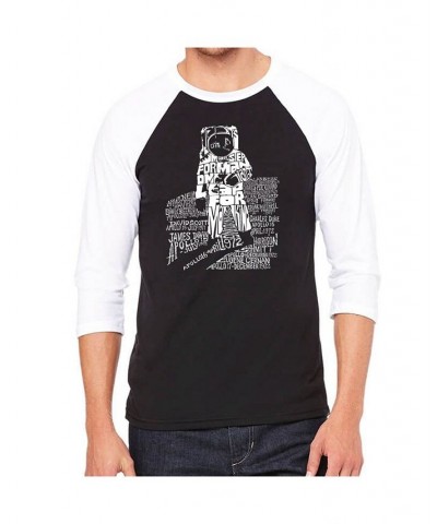 Astronaut Men's Raglan Word Art T-shirt Black $24.74 T-Shirts