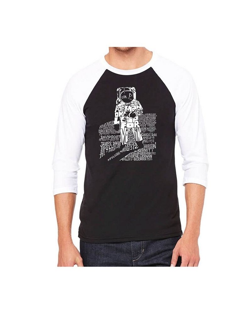 Astronaut Men's Raglan Word Art T-shirt Black $24.74 T-Shirts