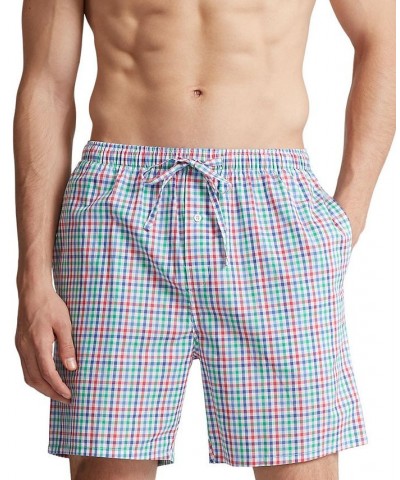 Men's Plaid Pajama Shorts Pink $21.73 Pajama