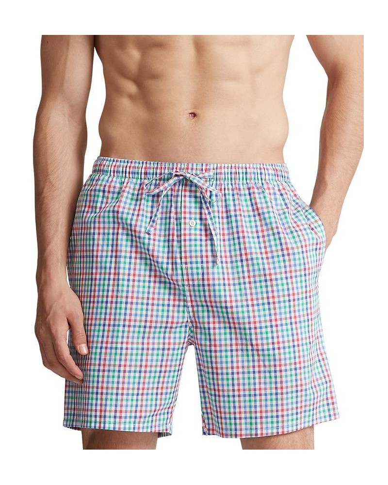 Men's Plaid Pajama Shorts Pink $21.73 Pajama