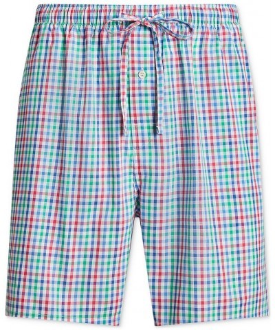 Men's Plaid Pajama Shorts Pink $21.73 Pajama